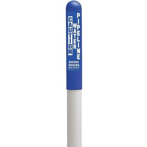 TAPCO 113788A Utility Dome Marker 78 inch Height Blue/White | AH6FKB 35YW35