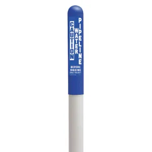 TAPCO 113784A Utility Dome Marker 72 Inch Height Blue/White | AH6FJJ 35YW19