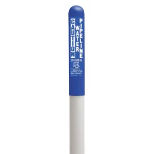 TAPCO 113784B Utility Dome Marker 72 Inch Height Blue/White | AH6FJK 35YW20