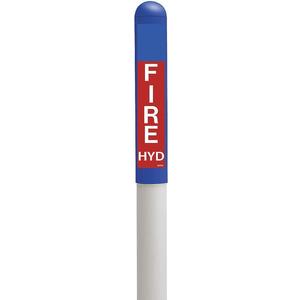 TAPCO 113780E Utility Dome Marker 66 Inch Height Blue/White/Red | AH6FHW 35YW07
