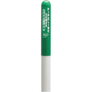 TAPCO 113789A Utility Dome Marker 78 inch Height Green/White | AH6FKG 35YW40