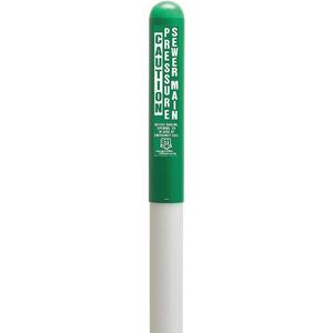 TAPCO 113789C Utility Dome Marker 78 inch Height Green/White | AH6FKJ 35YW42