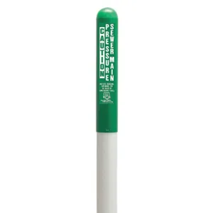 TAPCO 113781C Utility Dome Marker 66 inch Height Green/White | AH6FHZ 35YW10