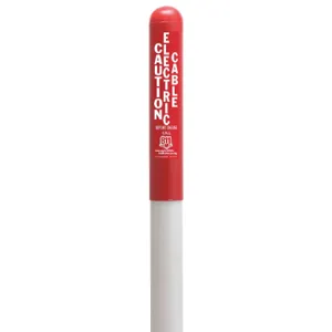 TAPCO 114603B Utility Dome Marker 72 Inch Height Red/White | AH6FKQ 35YW48