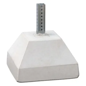 TAPCO 373-00919 Post Sleeve Square 250 lb Concrete Base | AH6HDJ 35ZP18