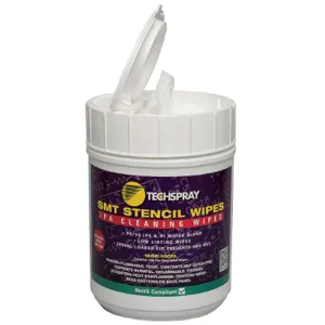 TECHSPRAY 1608-100FL Ipa Cleaning Wipes Flip Top Tub Pk 100 | AF7QQM 22HU54