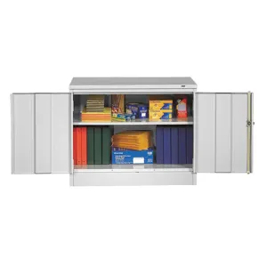 TENNSCO 3018LGY Desk Height Storage Cabinet Standard | AC9NCE 3HNP2