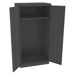 TENNSCO 1481BK Wardrobe Storage Cabinet Black 200 lbs 3-Point Lock | AH9BDU 39FP80