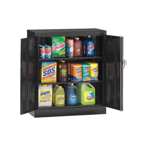 TENNSCO 2442SU-BK Counter Height Storage Cabinet Assembled | AE4GFH 5KCC7