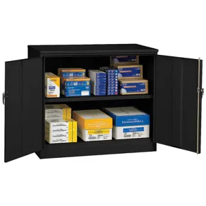 TENNSCO J2442SU-BK Counter Height Storage Cabinet Welded | AE4GFU 5KCD7