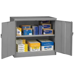 TENNSCO J2442A-MGY Counter Height Storage Cabinet Standard | AE4GFK 5KCC9