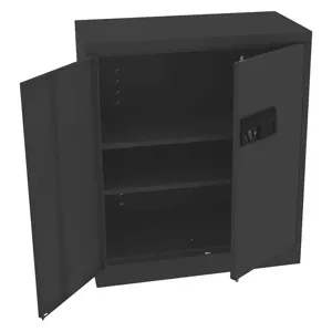 TENNSCO 4218ELBK Storage Cabinet Black 36 Inch Width x 18 Inch Depth 24 Gauge | AH9BEK 39FP95