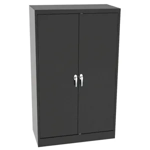 TENNSCO 6018DHBK Storage Cabinet Black 36 Inch Width x 18 Inch Depth x 60 Inch Height | AH9BEQ 39FR01