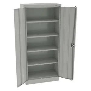 TENNSCO 6615LG Storage Cabinet Light Gray 30 Inch Width x 15 inch Depth x 66 Inch Height | AH9BCP 39FP53