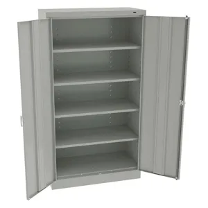 TENNSCO 6618DHLG Storage Cabinet Light Gray 36 Inch Width x 18 Inch Depth x 66 Inch Height | AH9BCV 39FP58