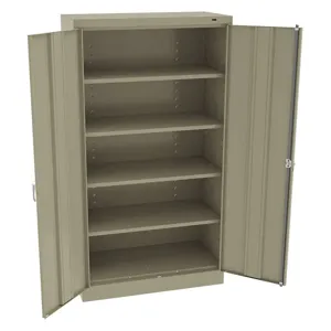 TENNSCO 6618DHSD Storage Cabinet Sand 36 Inch Width x 18 Inch Depth x 66 Inch Height | AH9BFY 39FR31