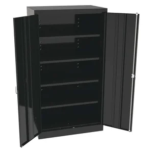 TENNSCO 6624DHBK Storage Cabinet Black 36 Inch Width x 24 Inch Depth x 66 Inch Height | AH9BET 39FR03