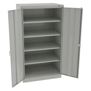 TENNSCO 6624DHLG Storage Cabinet Light Gray 36 Inch Width x 24 inch Depth x 66 Inch Height | AH9BEU 39FR04