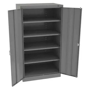 TENNSCO 6624DHMG Storage Cabinet Medium Gray 36 Inch Width x 24 inch Depth x 66 Inch Height | AH9BEV 39FR05