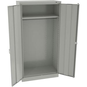 TENNSCO 7114DHLG Wardrobe Storage Cabinet Light Gray 3-Point Lock 18 Inch Depth | AH9BEZ 39FR09