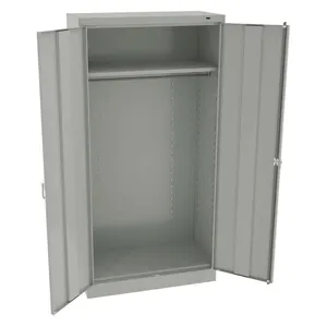 TENNSCO 7114DHLG Wardrobe Storage Cabinet Light Gray 3-Point Lock 18 Inch Depth | AH9BEZ 39FR09