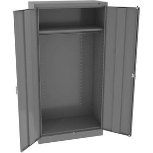 TENNSCO 7114DHMG Wardrobe Storage Cabinet Medium Gray 3-Point Lock 18 Inch Depth | AH9BFA 39FR10