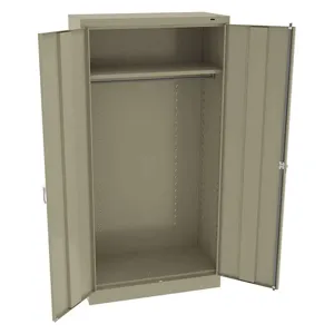 TENNSCO 7114DHSD Wardrobe Storage Cabinet Sand 3-Point Lock 18 Inch Depth | AH9BFC 39FR12