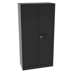 TENNSCO 7214ELBK Storage Cabinet Black 36 Inch Width x 18 Inch Depth Double Door | AH9BFP 39FR23