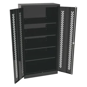 TENNSCO 7218-PDBK Storage Cabinet Black 36 Inch Width Ventilated Door | AH9BHT 39FR72