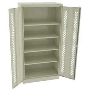 TENNSCO 7218-PDPY Storage Cabinet Champagne/Putty 24 Gauge 4 Shelves | AH9BHW 39FR75