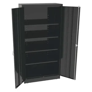 TENNSCO 7218DLXBK Storage Cabinet Black 36 Inch Width x 18 Inch Depth x 72 Inch Height | AH9BFV 39FR28