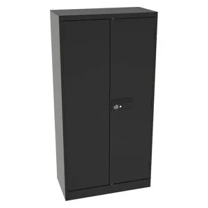 TENNSCO 7218ELBK Storage Cabinet Black 36 Inch Width x 18 Inch Depth Electronic Lock | AH9BHM 39FR67