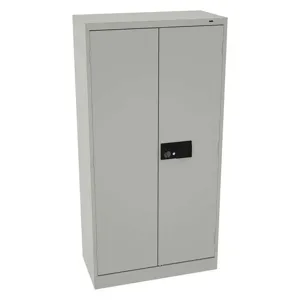 TENNSCO 7218ELLG Storage Cabinet Light Gray Electronic Lock 18 Inch Depth x 72 Inch Height | AH9BHN 39FR68