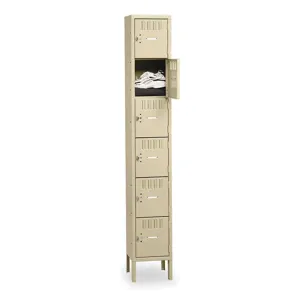 TENNSCO BK6-121512-1SD Box Locker Unassembled 6 Tier 12 Inch Width | AB3GFH 1RZX4