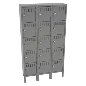 TENNSCO BS5-121212-3MG Box Locker Gray 36 Inch Width x 12 Inch Depth x 66 Inch Height | AH9AZE 39FN74