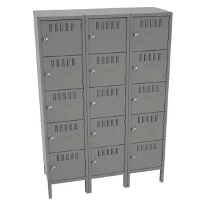 TENNSCO BS5-151812-3MG Box Locker Gray 45 Inch Width x 18 Inch Depth x 66 Inch Height | AH9AZJ 39FN78