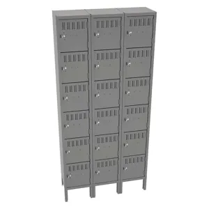 TENNSCO BS6-121212-3MG Box Locker Gray 36 Inch Width x 12 Inch Depth x 78 Inch Height | AH9AZN 39FN82