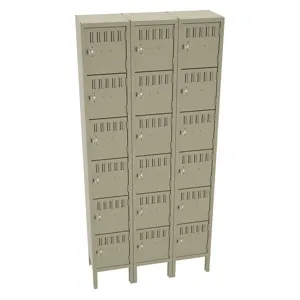 TENNSCO BS6-121212-3SD Box Locker Sand 36 Inch Width x 12 Inch Depth x 78 Inch Height | AH9AZP 39FN83