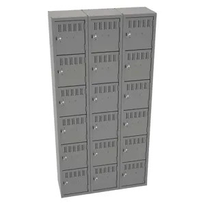 TENNSCO BS6-121212-CMG Box Locker Gray 36 Inch Width x 12 Inch Depth x 72 Inch Height | AH9AZT 39FN86