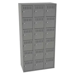 TENNSCO BS6-121812-CMG Box Locker Gray 36 Inch Width x 18 Inch Depth x 72 Inch Height | AH9AZX 39FN90