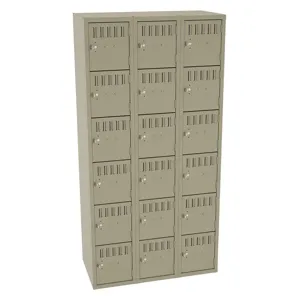 TENNSCO BS6-121812-CSD Box Locker Sand 36 Inch Width x 18 Inch Depth x 72 Inch Height | AH9AZY 39FN91