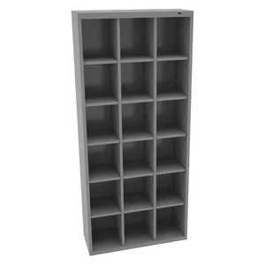 TENNSCO CC-78MG Cubbie Cabinet Medium Gray 13-1/2 Inch Depth x 78 Inch Height | AH9BAH 39FP01