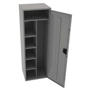 TENNSCO CMS-242172-AMG Wardrobe Locker Medium Gray 24 Inch Width x 21 Inch Depth x 72 Inch Height | AH9BAR 39FP09