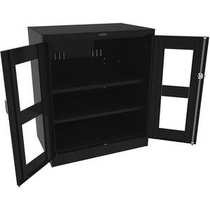 TENNSCO CVD2442 BLACK Counter Height Storage Cabinet Clearview | AF3WRC 8DRC0