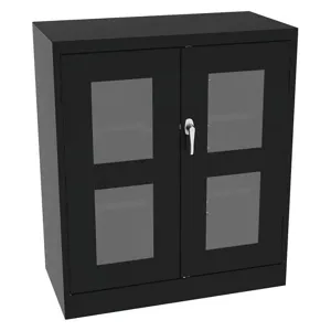 TENNSCO CVD4224BK Storage Cabinet Black 3-Point Lock 42 Inch Height | AH9BKA 39FT03