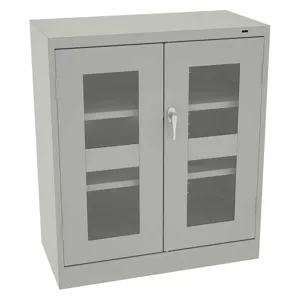 TENNSCO CVD4224LG Storage Cabinet Light Gray Clearview Door 42 Inch Height | AH9BFZ 39FR32