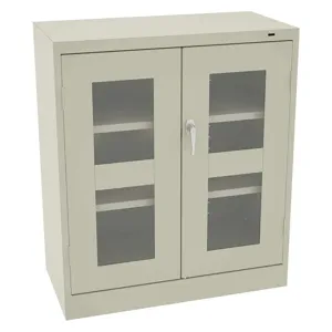 TENNSCO CVD4224PY Storage Cabinet Champagne/Putty 36 Inch Width Clear Door | AH9BGB 39FR34