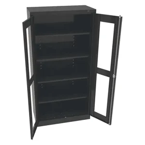 TENNSCO CVD7218 BLACK Storage Cabinet 24 Gauge 72 Inch H 18 Inch D | AF4KVM 8ZFF6