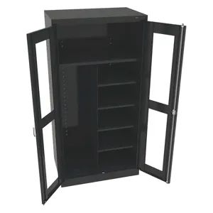 TENNSCO CVD7220 BLACK Combination Storage Cabinet Clearview | AF4GMA 8VZG1