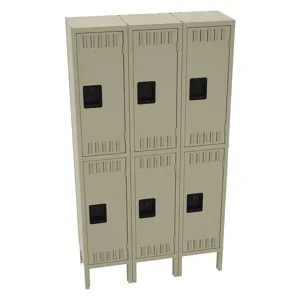 TENNSCO DTS-121230-3SD Wardrobe Locker Sand 36 Inch Width x 12 Inch Depth x 66 Inch Height | AH9BAV 39FP12